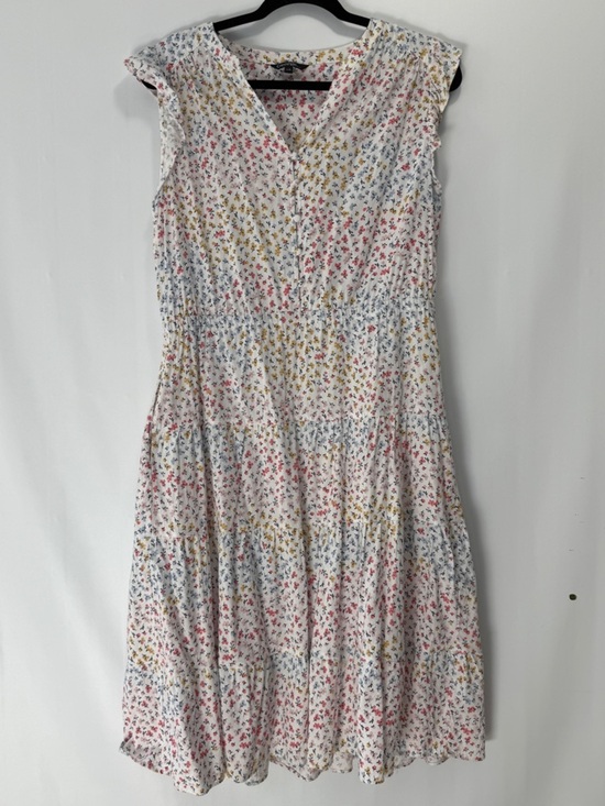 George Dresses & Skirts - Floral Ruffled Cap Midi Sleeve Dress Large